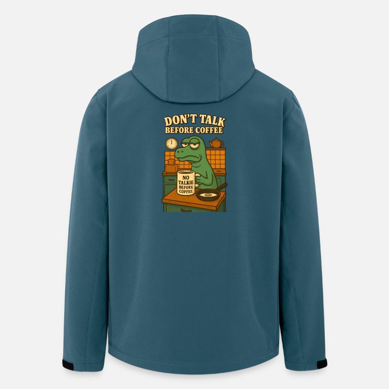 Dino Morgenmuffel - Recycelte Männer Softshell-Jacke von Stanley/Stella - Dunkles Petrol