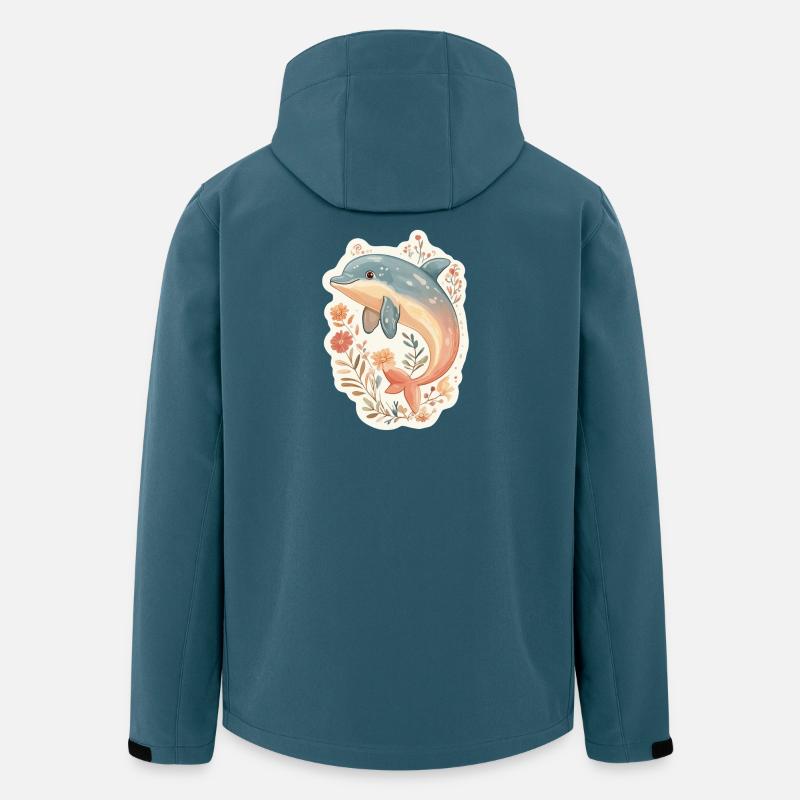 Delfin - Recycelte Männer Softshell-Jacke von Stanley/Stella - Dunkles Petrol