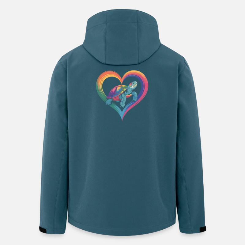 Bunte Schildkröte - Recycelte Männer Softshell-Jacke von Stanley/Stella - Dunkles Petrol