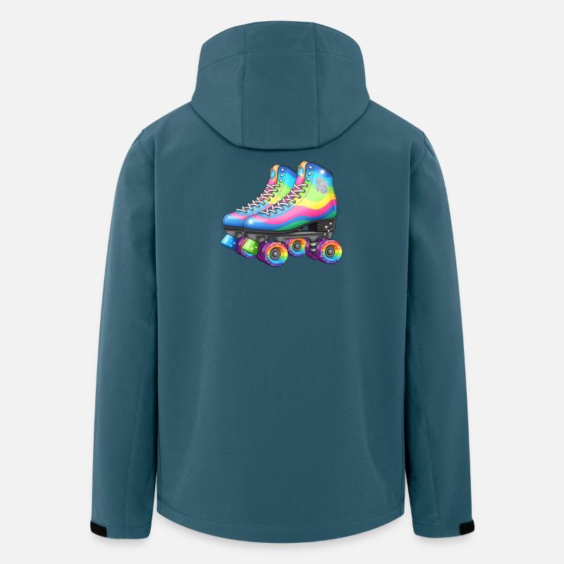 Rainbow Roller Skates Retro Disco Style - Men’s Recycled Softshell Jacket by Stanley/Stella - stargazer