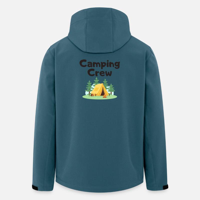 Abenteuer Camping Zelt Design - Recycelte Männer Softshell-Jacke von Stanley/Stella - Dunkles Petrol