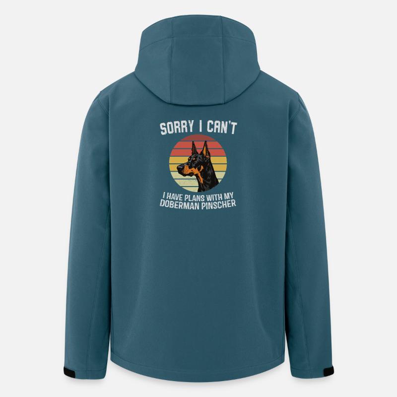 Dobermann Pinscher Humor T-Shirt - Recycelte Männer Softshell-Jacke von Stanley/Stella - Dunkles Petrol
