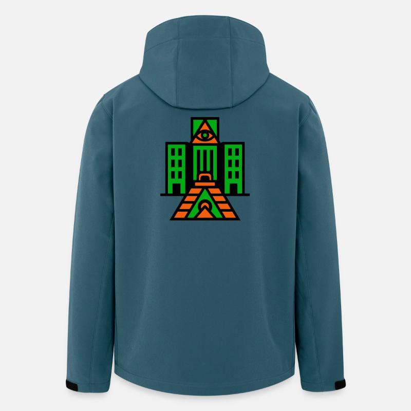 Architecture occulte - Veste softshell homme en polyester recyclé Stanley/Stella - bleu pétrole foncé