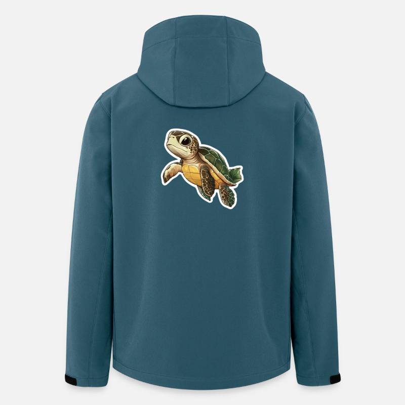Schildkröte - Recycelte Männer Softshell-Jacke von Stanley/Stella - Dunkles Petrol