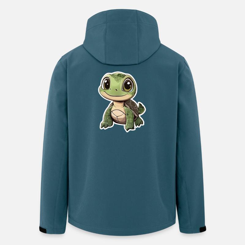 Schildkröte - Recycelte Männer Softshell-Jacke von Stanley/Stella - Dunkles Petrol
