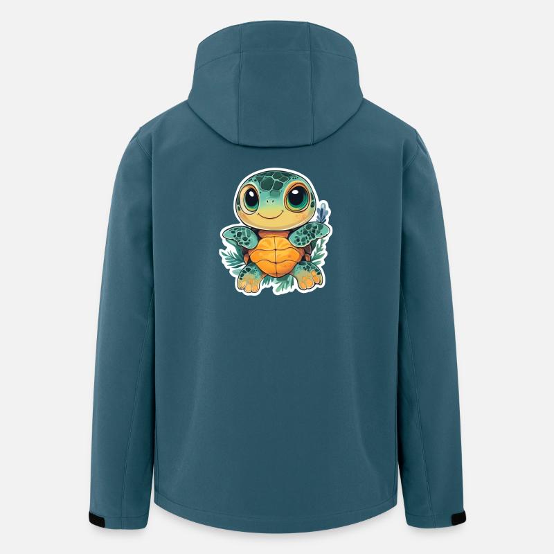 Schildkröte - Recycelte Männer Softshell-Jacke von Stanley/Stella - Dunkles Petrol