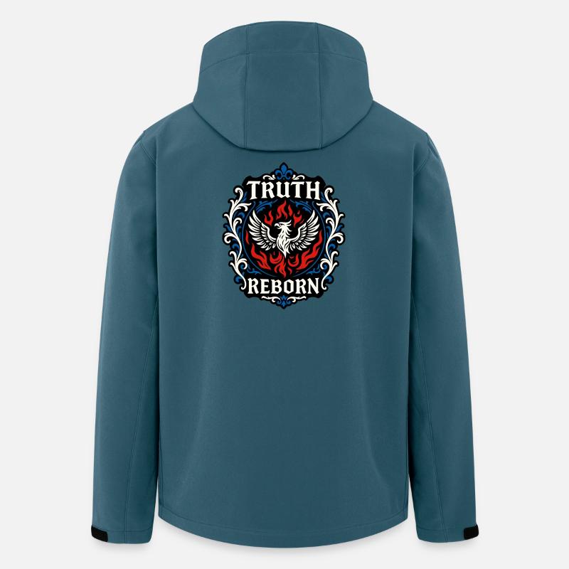 La vérité renaît - Veste softshell homme en polyester recyclé Stanley/Stella - bleu pétrole foncé