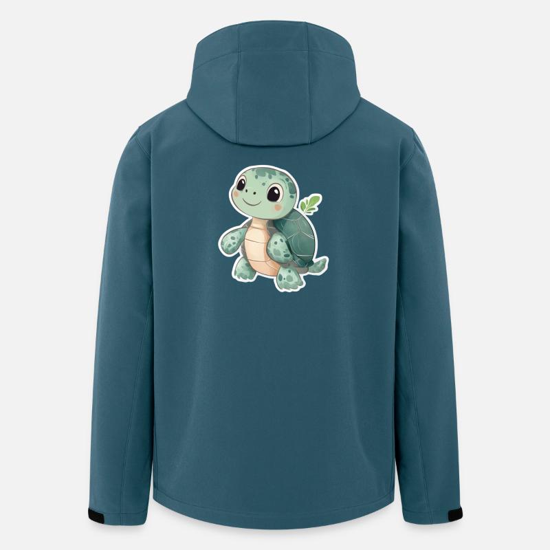 Schildkröte - Recycelte Männer Softshell-Jacke von Stanley/Stella - Dunkles Petrol