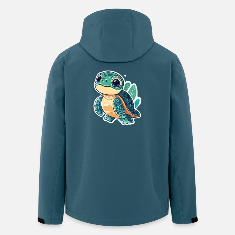 Schildkröte - Recycelte Männer Softshell-Jacke von Stanley/Stella - Dunkles Petrol