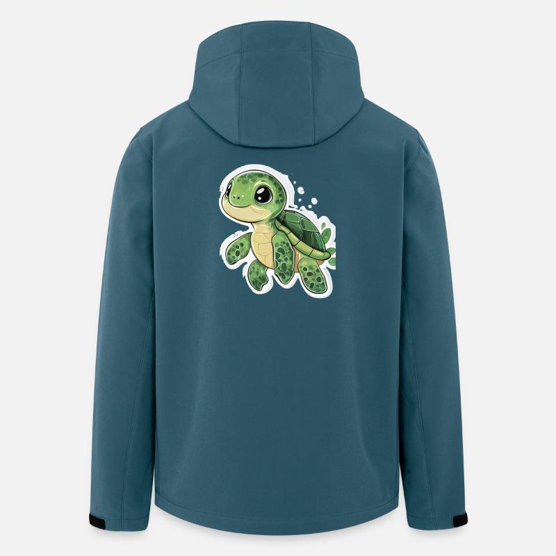 Schildkröte - Recycelte Männer Softshell-Jacke von Stanley/Stella - Dunkles Petrol