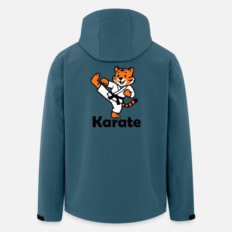 Karate Tiger - Recycelte Männer Softshell-Jacke von Stanley/Stella - Dunkles Petrol