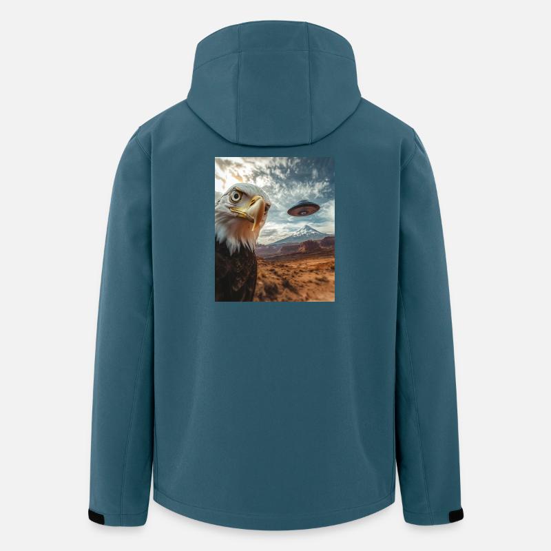 Adler Selfie UFO - Recycelte Männer Softshell-Jacke von Stanley/Stella - Dunkles Petrol