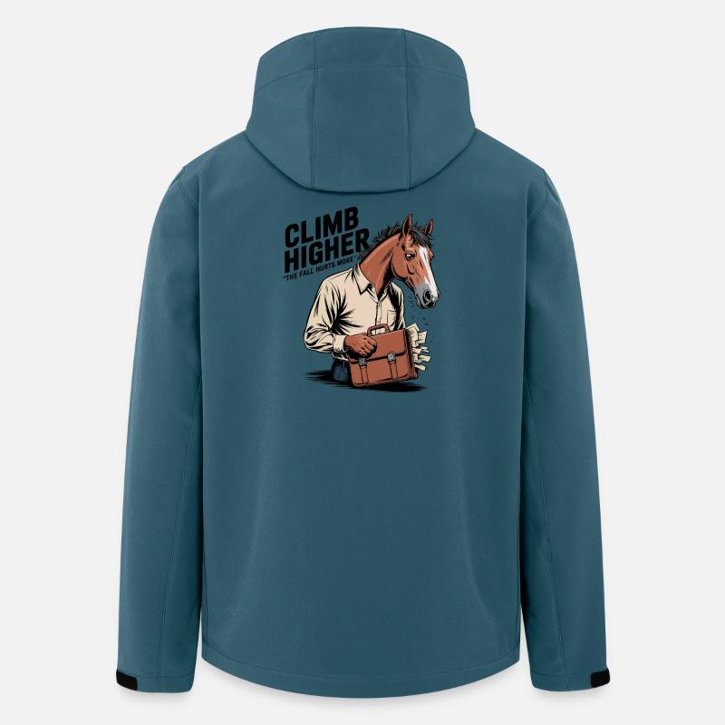 Geschäftspferd - Recycelte Männer Softshell-Jacke von Stanley/Stella - Dunkles Petrol