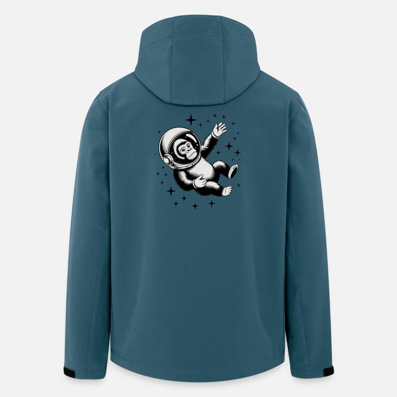 Ape in Space - Cool Astonomy Logo - Men’s Recycled Softshell Jacket by Stanley/Stella - stargazer