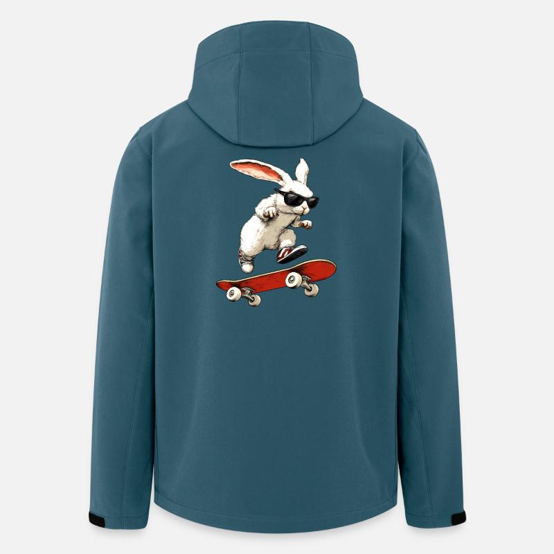 Rabbit Skater / Skateboard Rabbit - Men’s Recycled Softshell Jacket by Stanley/Stella - stargazer