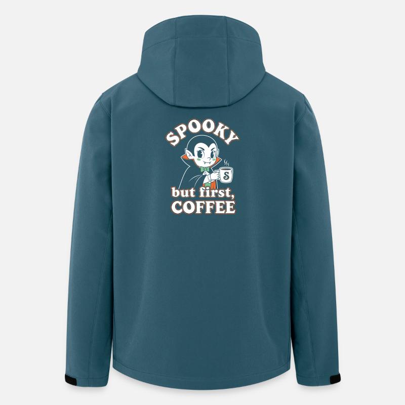 Charme de café effrayant - Veste softshell homme en polyester recyclé Stanley/Stella - bleu pétrole foncé