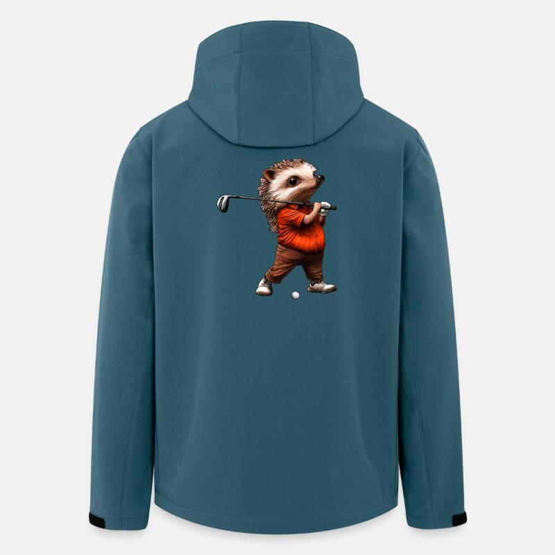 Hérisson de golf - Veste softshell homme en polyester recyclé Stanley/Stella - bleu pétrole foncé
