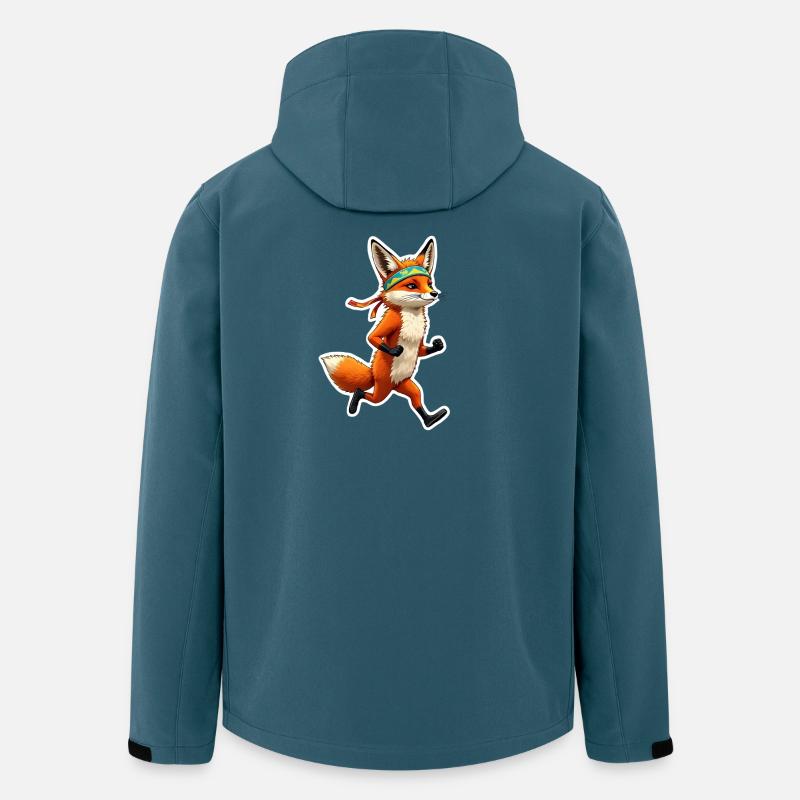 Let´s run, Fox - Recycelte Männer Softshell-Jacke von Stanley/Stella - Dunkles Petrol