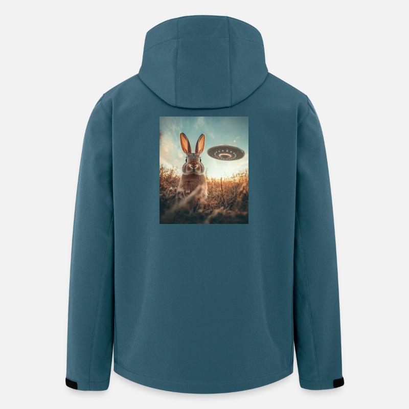 Hase Selfie mit UFO - Recycelte Männer Softshell-Jacke von Stanley/Stella - Dunkles Petrol