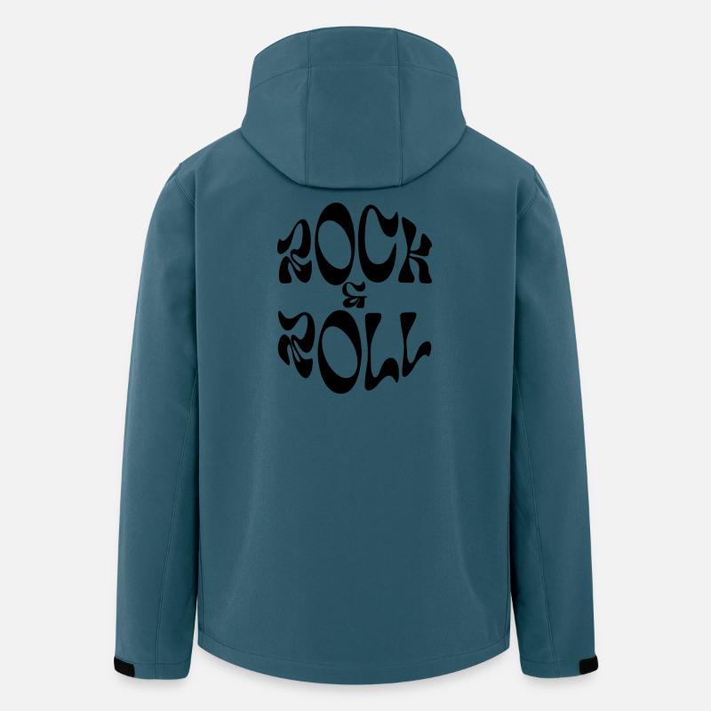 Rock'n'Roll-Musik-Logo-Design - Recycelte Männer Softshell-Jacke von Stanley/Stella - Dunkles Petrol
