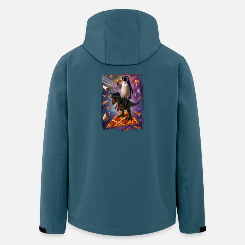 Galaktische Tierpizza Abenteuer - Recycelte Männer Softshell-Jacke von Stanley/Stella - Dunkles Petrol