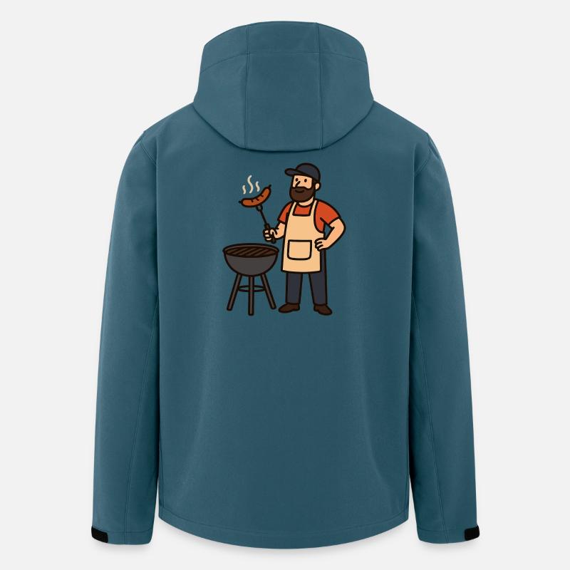 Gemütlicher Grillabend mit BamBam - Recycelte Männer Softshell-Jacke von Stanley/Stella - Dunkles Petrol