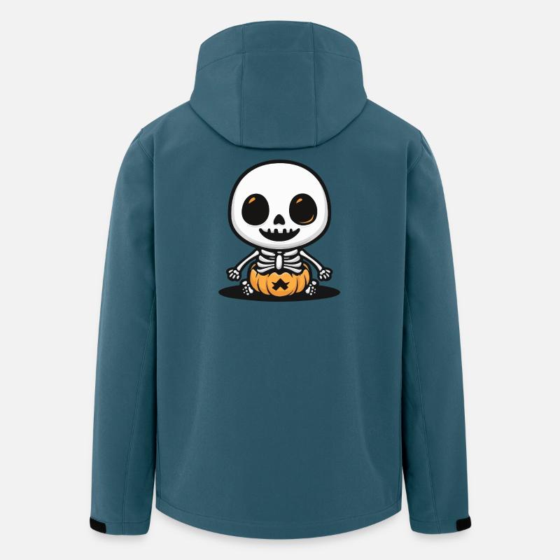 Skelett Süß Halloween - Recycelte Männer Softshell-Jacke von Stanley/Stella - Dunkles Petrol