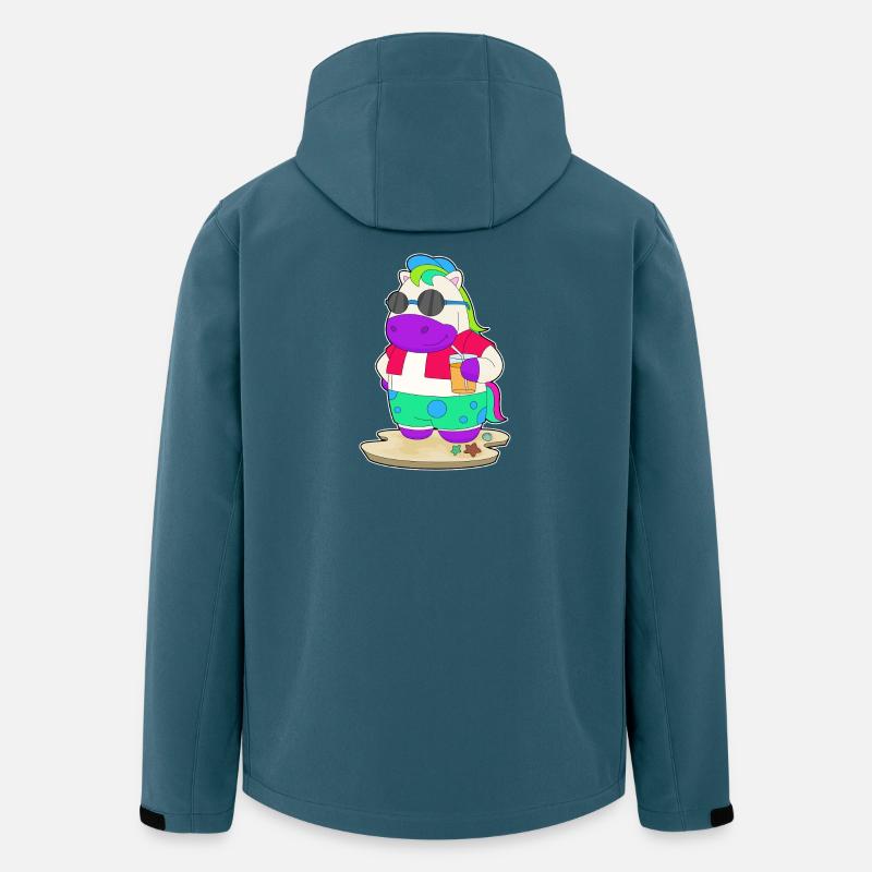 Cheval Plage Boisson Été - Veste softshell homme en polyester recyclé Stanley/Stella - bleu pétrole foncé