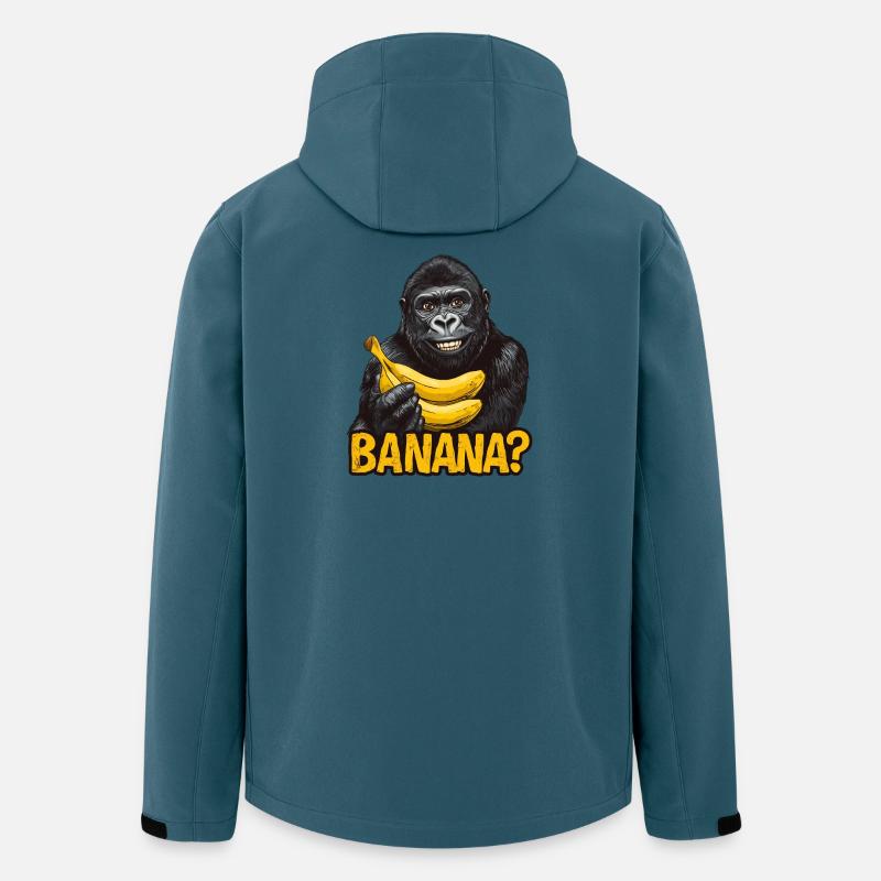 Gorilla mit Bananen - Recycelte Männer Softshell-Jacke von Stanley/Stella - Dunkles Petrol