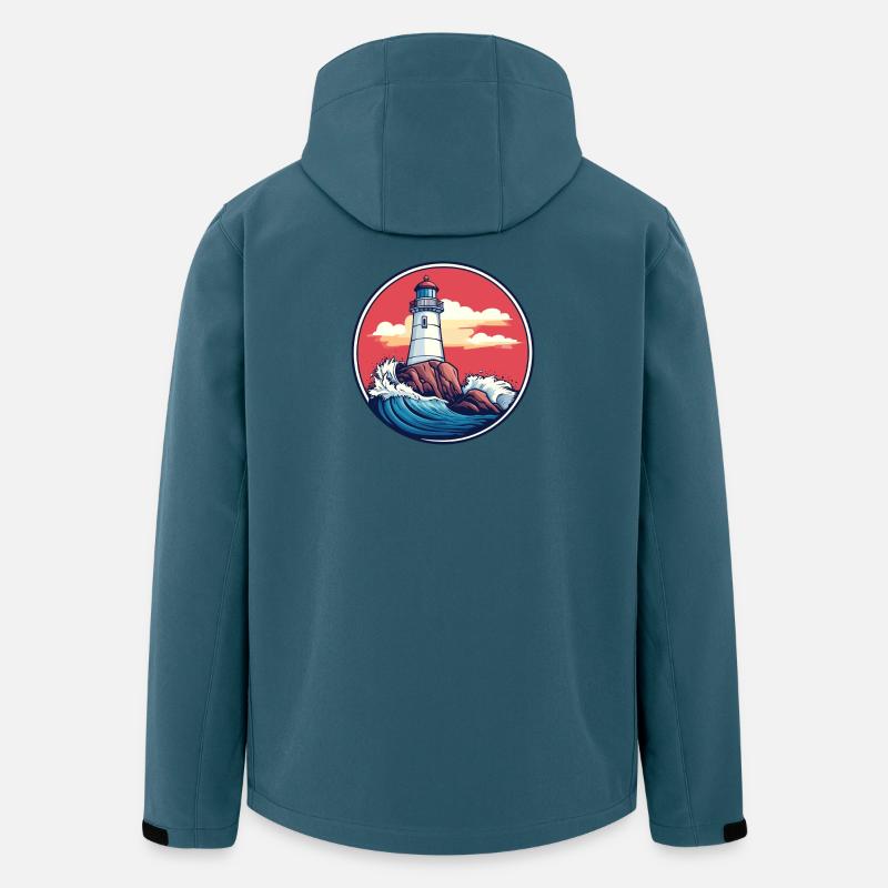 Leuchtturm am Meer - Recycelte Männer Softshell-Jacke von Stanley/Stella - Dunkles Petrol