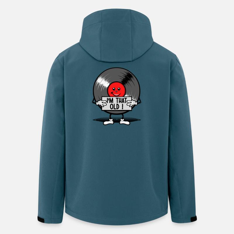 So alt wie eine Schallplatte - Recycelte Männer Softshell-Jacke von Stanley/Stella - Dunkles Petrol
