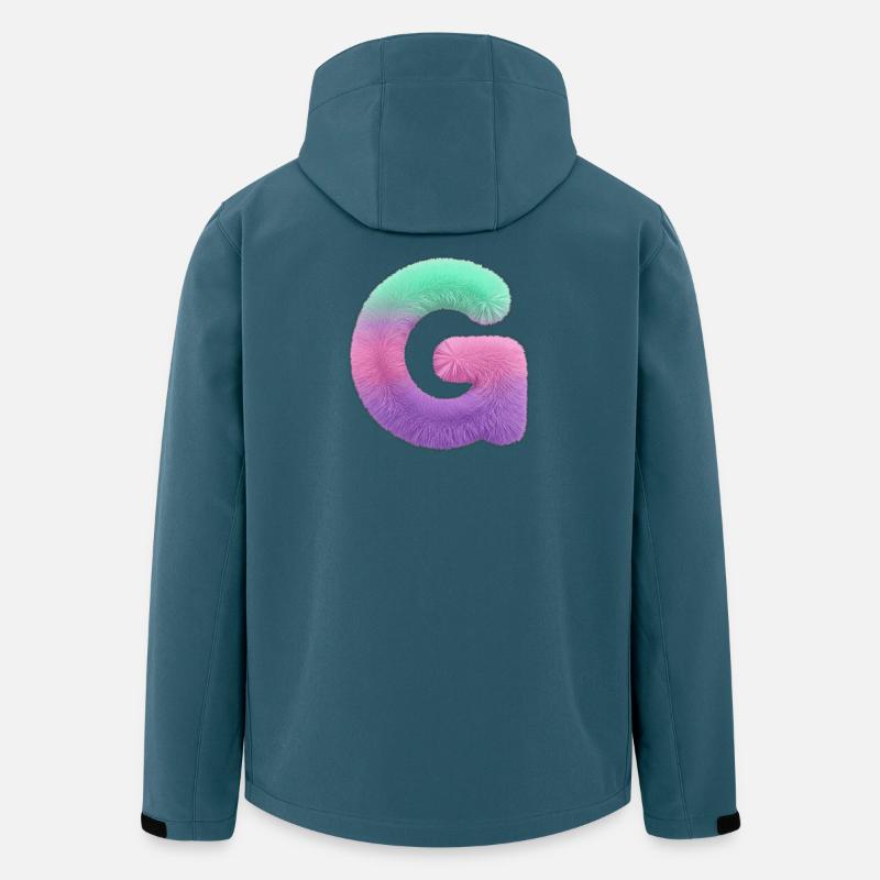 Buchstaben G im Pop-Art Farbverlauf - Recycelte Männer Softshell-Jacke von Stanley/Stella - Dunkles Petrol