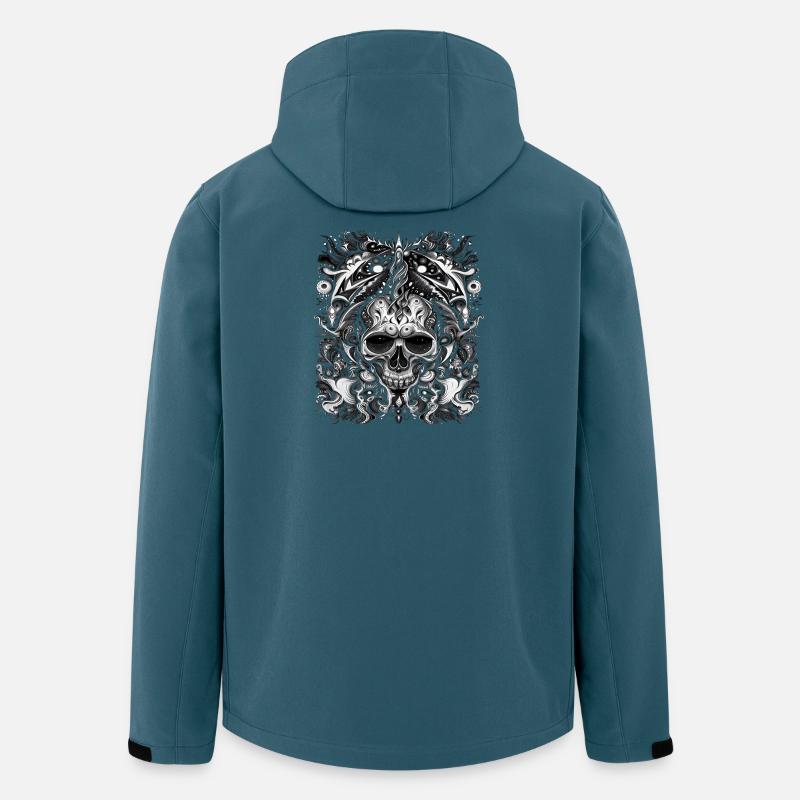 Dark Tribal Skull with Mystical Elements - Men’s Recycled Softshell Jacket by Stanley/Stella - stargazer