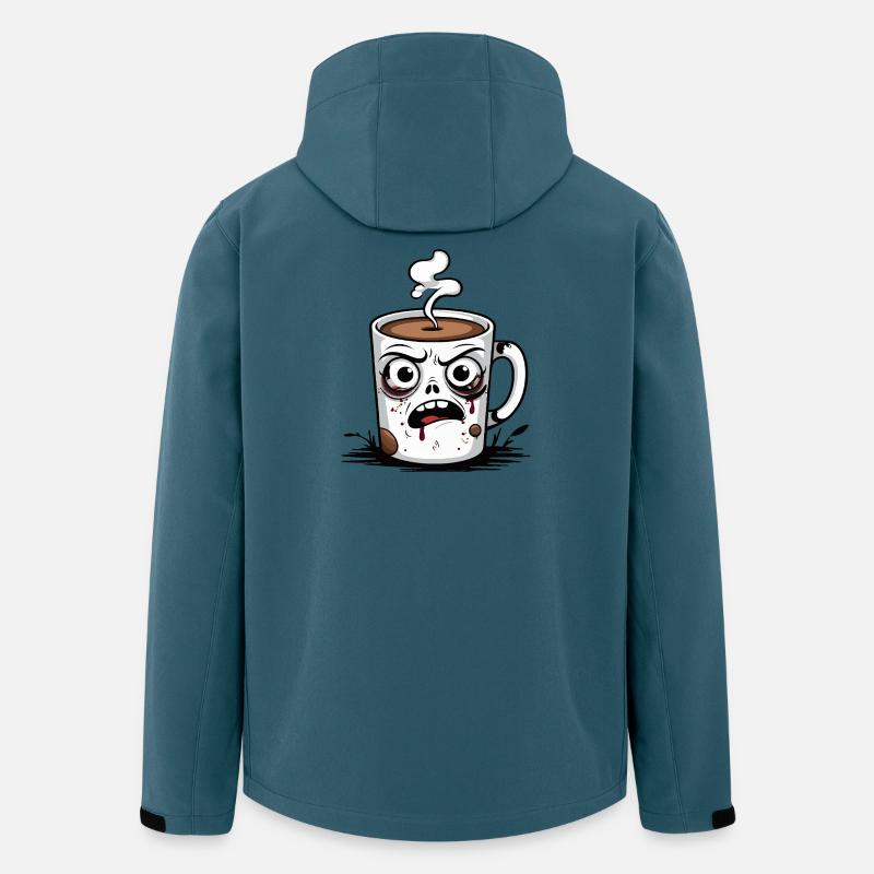 Zombie-Kaffeetasse - Recycelte Männer Softshell-Jacke von Stanley/Stella - Dunkles Petrol