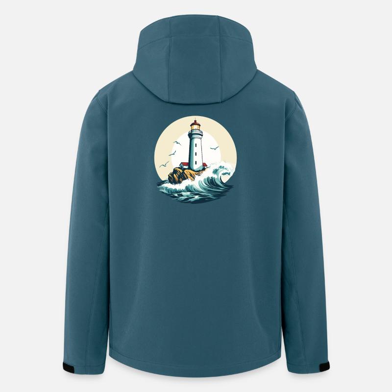 Lighthouse on the seashore - Men’s Recycled Softshell Jacket by Stanley/Stella - stargazer