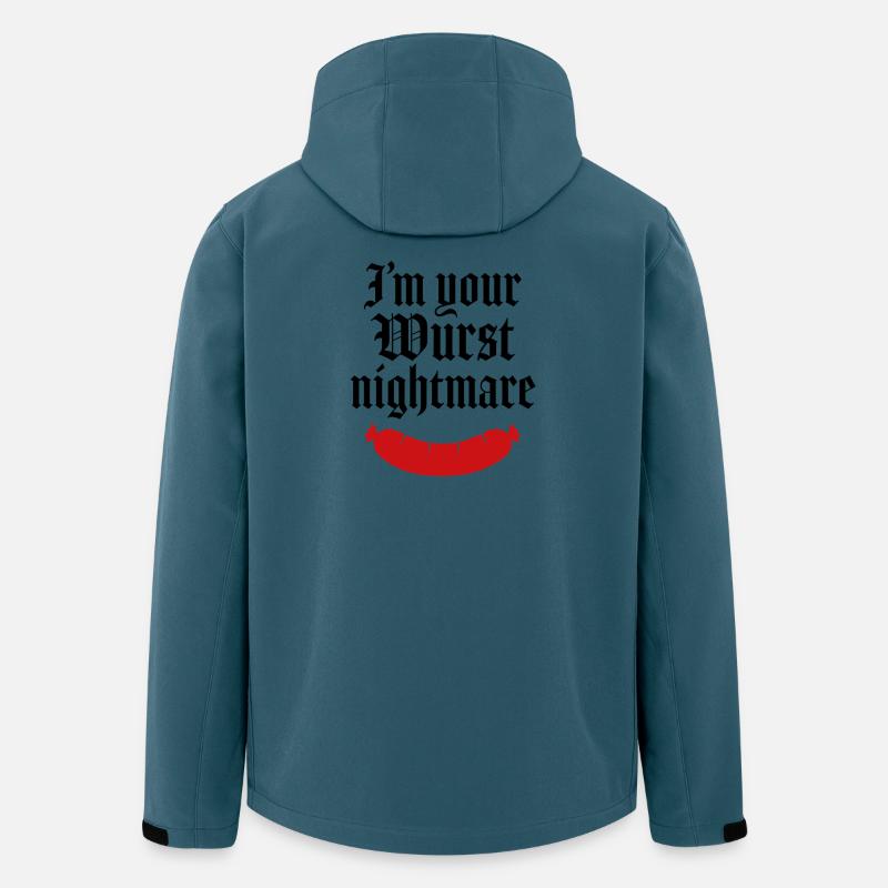 Ich bin dein wurstigster Albtraum - Recycelte Männer Softshell-Jacke Discoverer von Stanley/Stella - Dunkles Petrol
