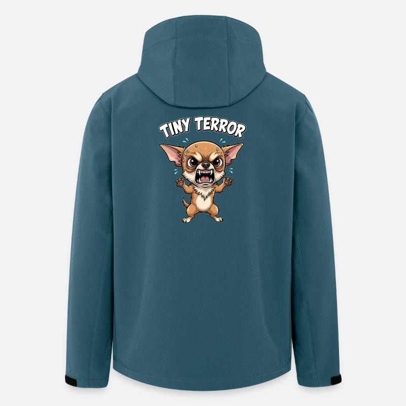 Tiny Terror – Chihuahua Design - Veste softshell homme en polyester recyclé Stanley/Stella - bleu pétrole foncé