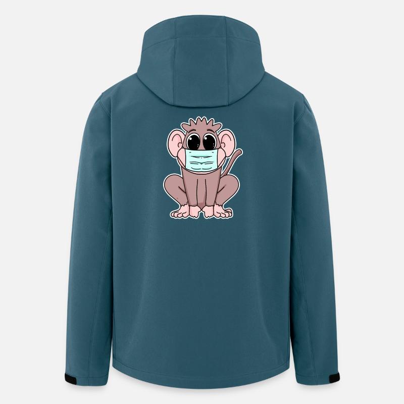 Affe mit Maske - Recycelte Männer Softshell-Jacke von Stanley/Stella - Dunkles Petrol