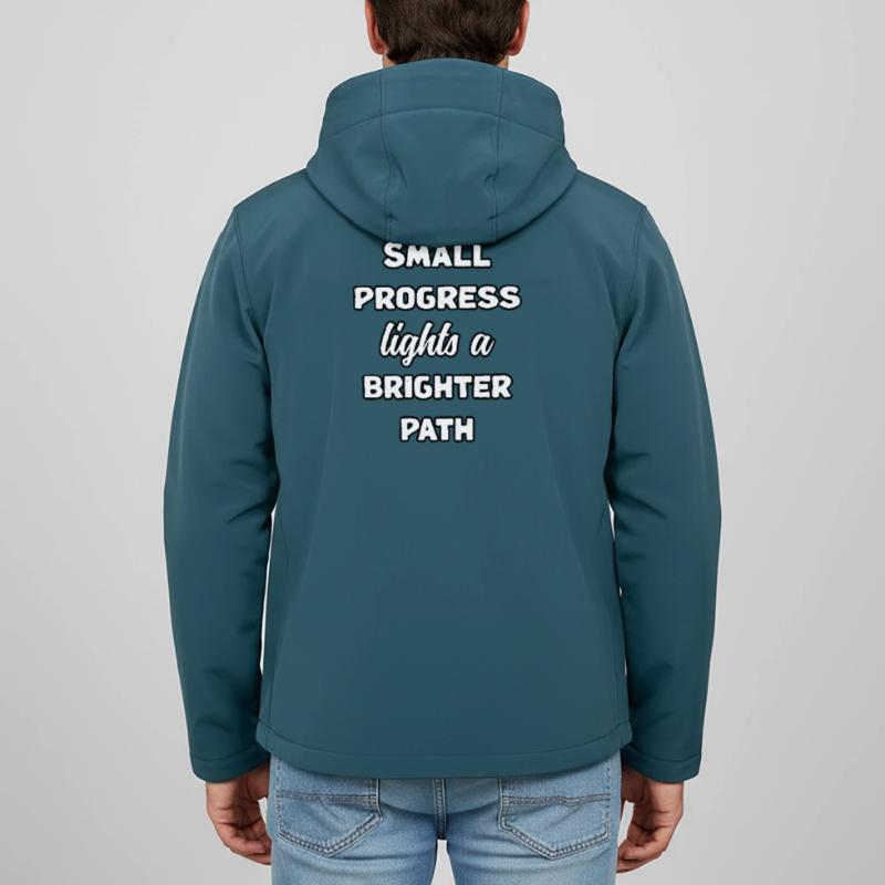 Small Progress Lights A Brighter Path Message	 Men’s Recycled Softshell Jacket by Stanley/Stella