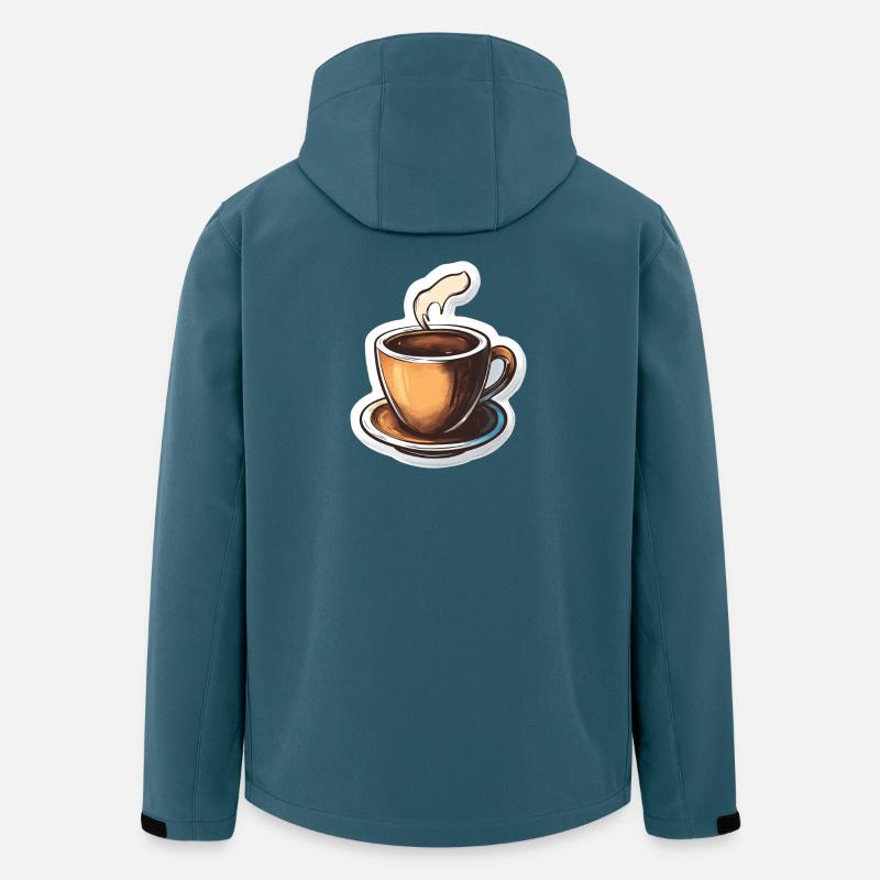 Kaffee - Recycelte Männer Softshell-Jacke von Stanley/Stella - Dunkles Petrol
