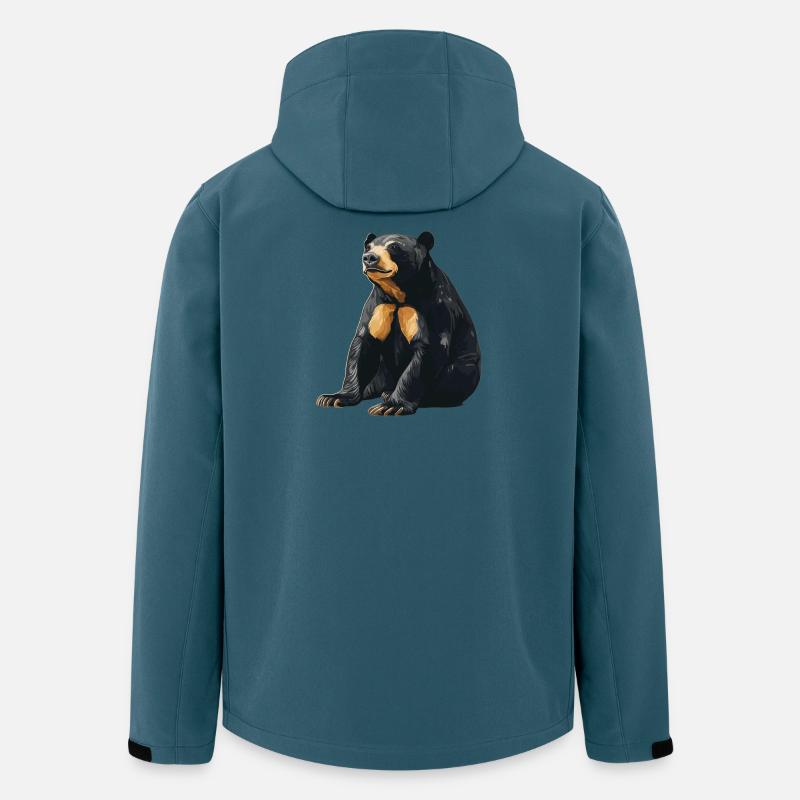 Sun Bear Malaienbär - Recycelte Männer Softshell-Jacke von Stanley/Stella - Dunkles Petrol