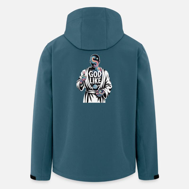 God Like Galaxy Design - Recycelte Männer Softshell-Jacke von Stanley/Stella - Dunkles Petrol