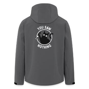 Du hast nichts gesehen - Recycelte Männer Softshell-Jacke von Stanley/Stella - Anthrazit - Hinten - AI Model Male 185 light (185cm)