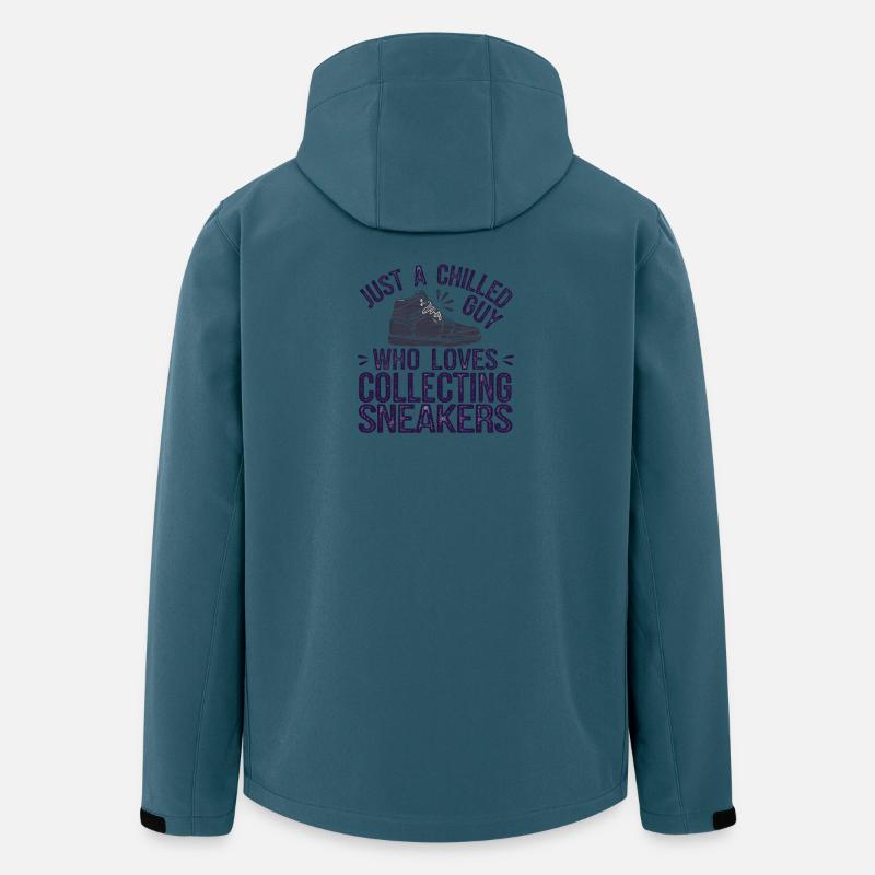 Imprimé collector de baskets décontractées - Veste softshell homme en polyester recyclé Stanley/Stella - bleu pétrole foncé