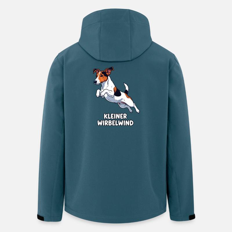 Kleiner Wirbelwind - Jack Russell - Recycelte Männer Softshell-Jacke von Stanley/Stella - Dunkles Petrol