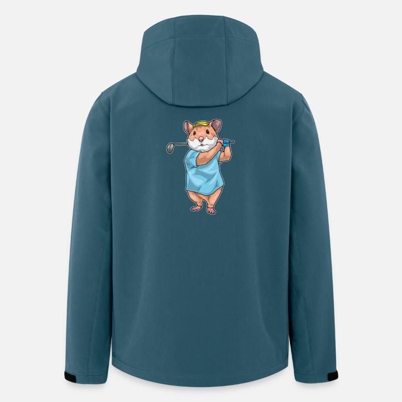 Clubs de golf Hamster Golf - Veste softshell homme en polyester recyclé Stanley/Stella - bleu pétrole foncé