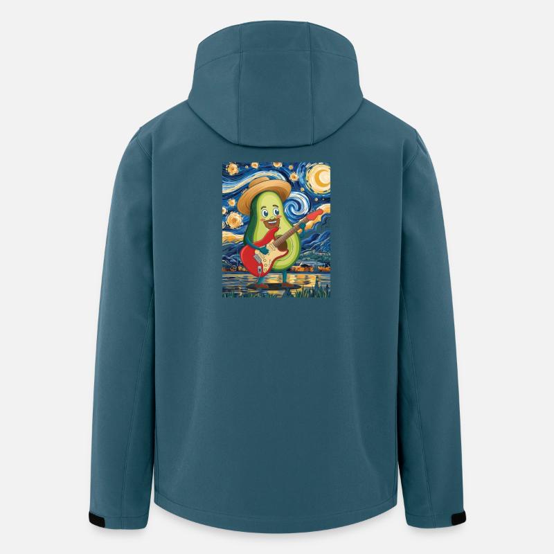 Musicien avocat dans un style impressionniste - Veste softshell homme en polyester recyclé Stanley/Stella - bleu pétrole foncé