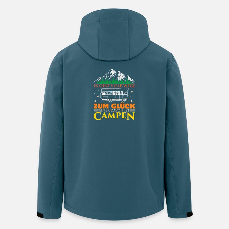 Camper Camping Wohnwagen Spruch - Recycelte Männer Softshell-Jacke von Stanley/Stella - Dunkles Petrol
