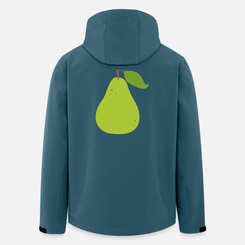 Lebendige grüne Birne Illustration - Recycelte Männer Softshell-Jacke von Stanley/Stella - Dunkles Petrol