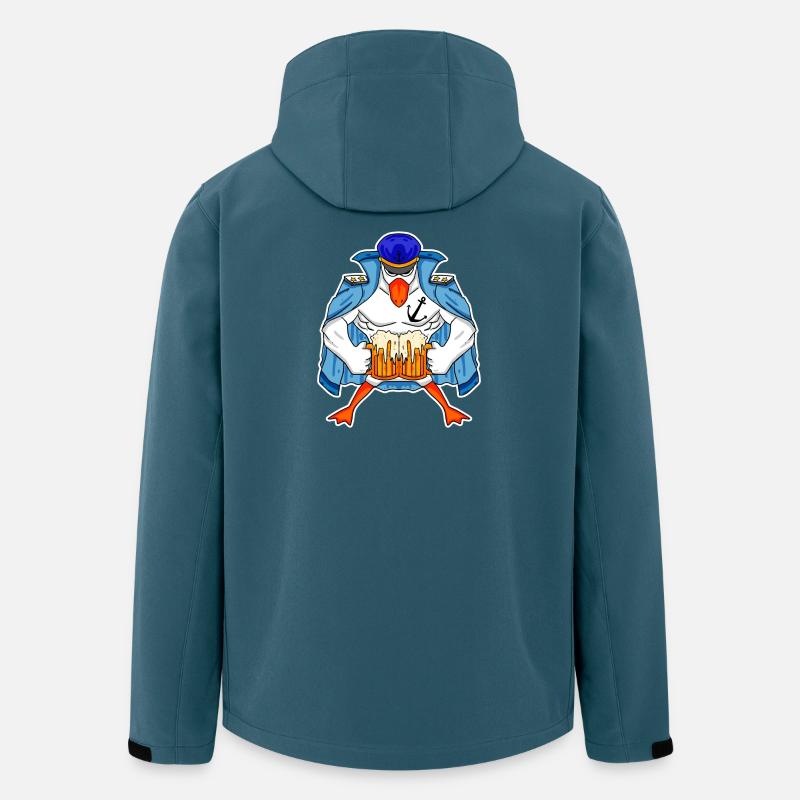 Seagull Captain with Beer - Men’s Recycled Softshell Jacket by Stanley/Stella - stargazer